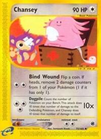 Chansey Pokemon card from Expedition