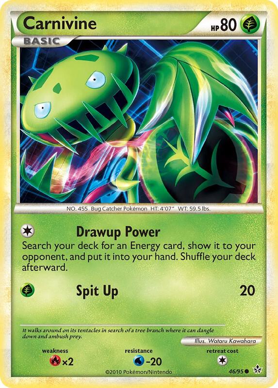 Carnivine Pokemon card from Unleashed