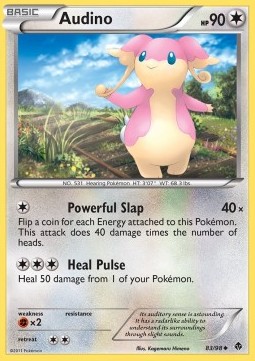 Audino Pokemon card from Emerging Powers