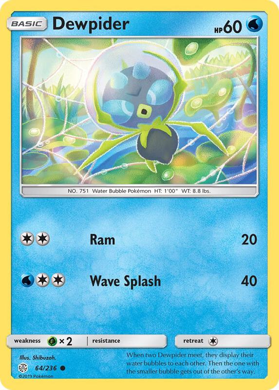 Dewpider Pokemon card from SM - Cosmic Eclipse
