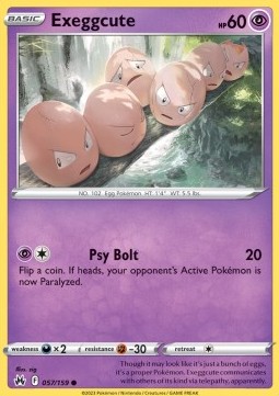 Exeggcute Pokemon card from Crown Zenith