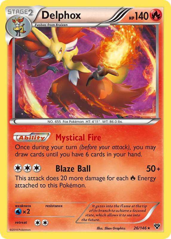 Delphox Pokemon card from XY Base Set