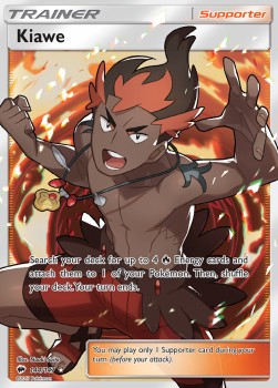 Kiawe Pokemon card from Burning Shadows