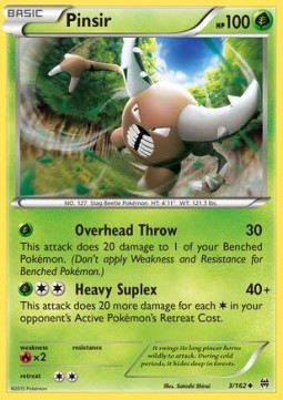 Pinsir Pokemon card from BREAKthrough