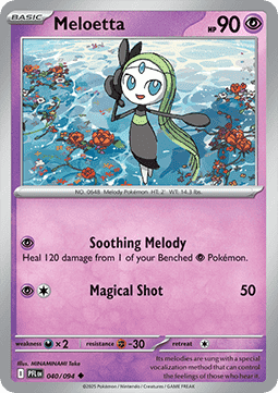Meloetta Pokemon card from Phantasmal Flames