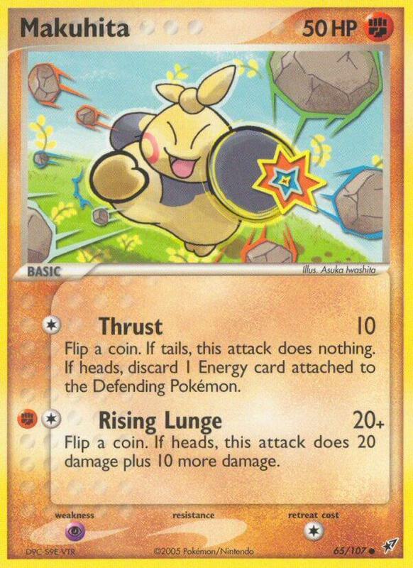 Makuhita Pokemon card from Deoxys