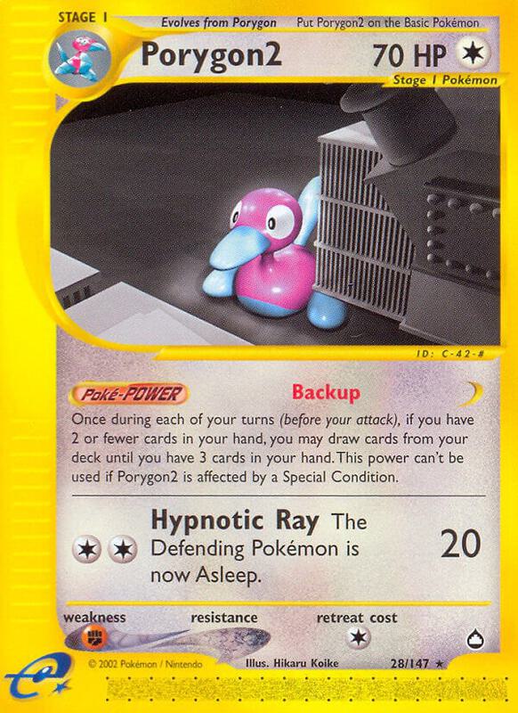 Porygon2 Pokemon card from Aquapolis