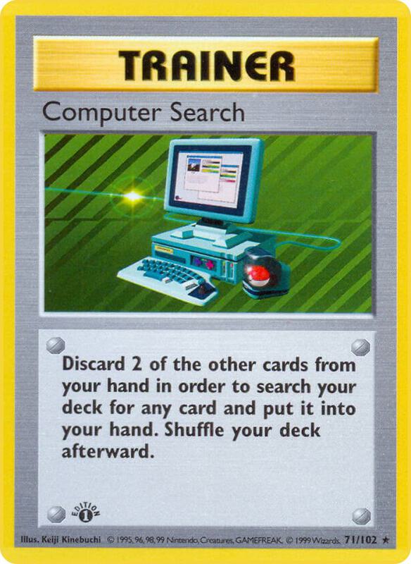 Computer Search Pokemon card from Base Set (Shadowless)