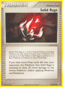 Solid Rage Pokemon card from EX Unseen Forces