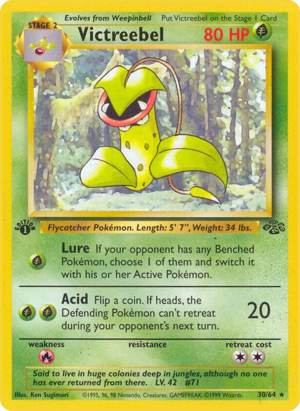 Victreebel (30) Pokemon card from Jungle