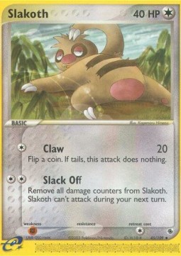 Slakoth Pokemon card from EX Ruby Sapphire