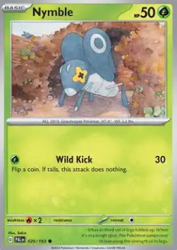 Nymble Pokemon card from Paldea Evolved