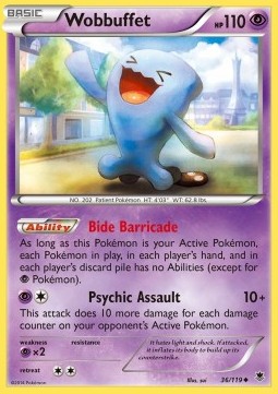 Wobbuffet Pokemon card from Phantom Forces
