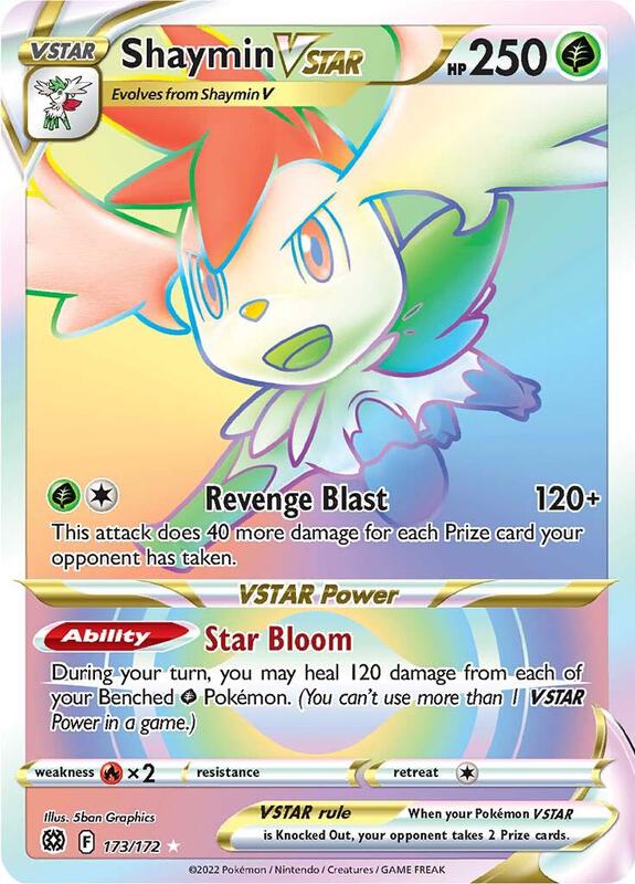 Shaymin VSTAR (Secret) Pokemon card from SWSH09: Brilliant Stars