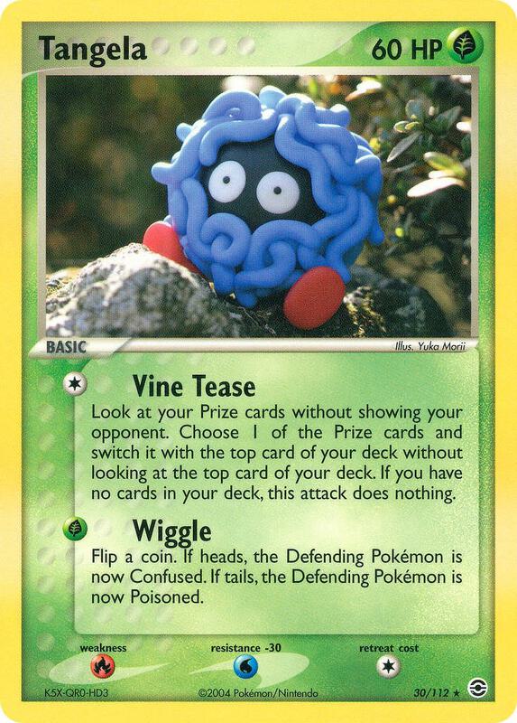 Tangela Pokemon card from FireRed & LeafGreen