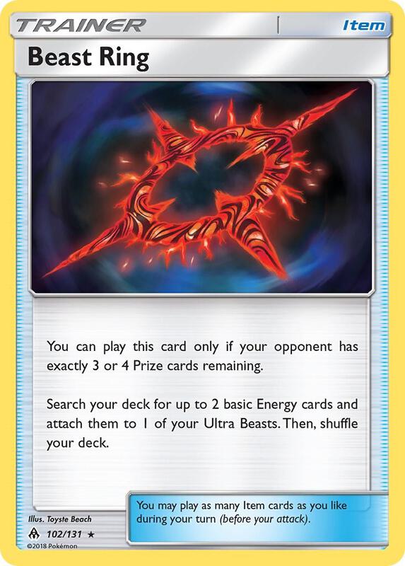 Beast Ring Pokemon card from SM - Forbidden Light