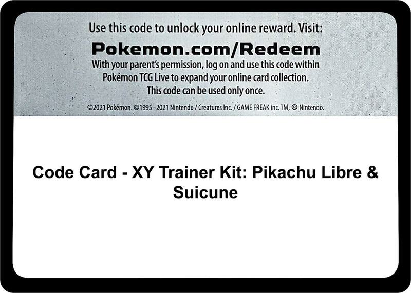Code Card - XY Trainer Kit: Pikachu Libre & Suicune Pokemon card from XY Trainer Kit: Pikachu Libre & Suicune