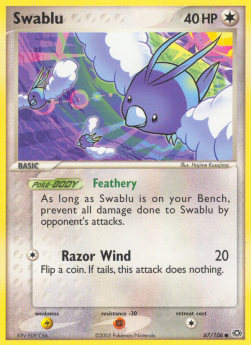 Swablu Pokemon card from EX Emerald