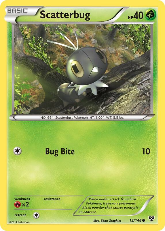 Scatterbug Pokemon card from XY Base Set