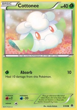 Cottonee Pokemon card from Emerging Powers