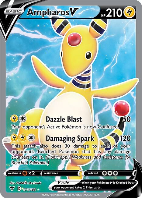 Ampharos V (Full Art) Pokemon card from SWSH04: Vivid