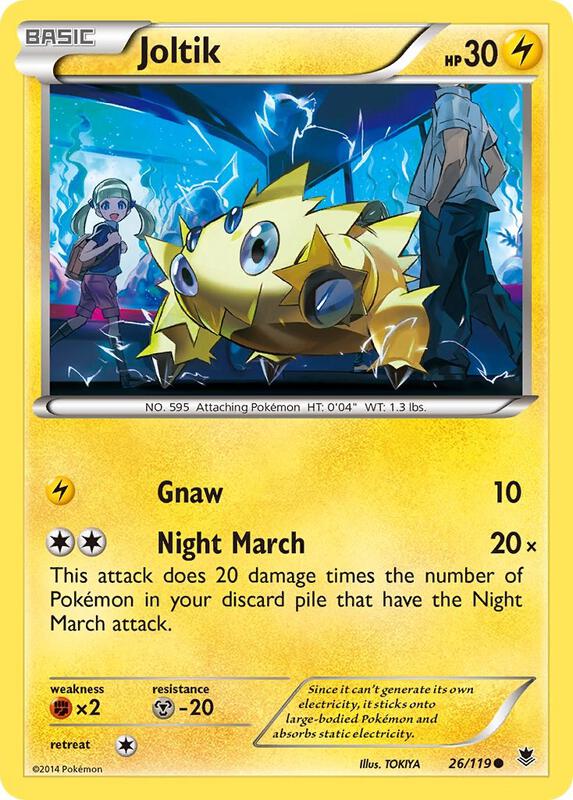 Joltik Pokemon card from XY - Phantom Forces