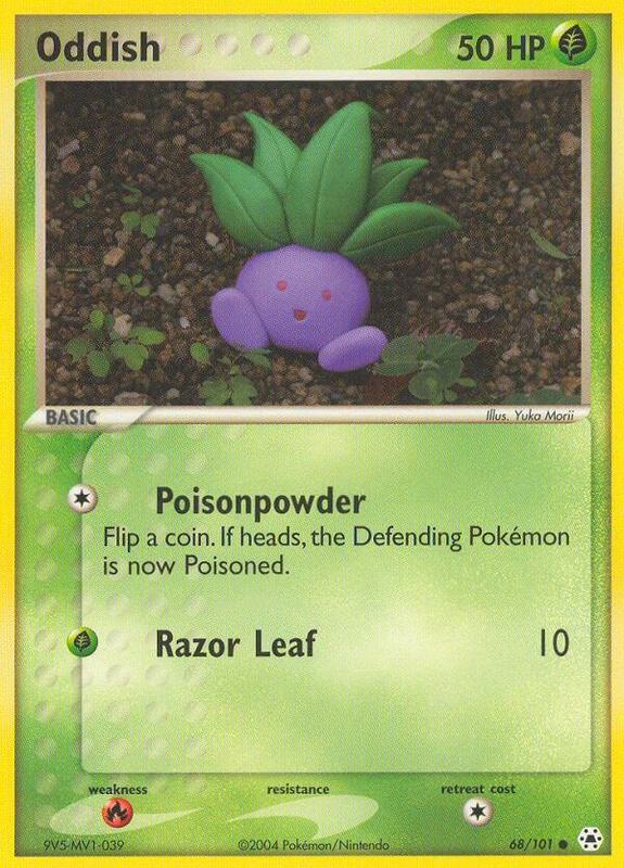 Oddish Pokemon card from Hidden Legends