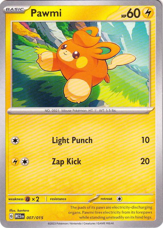 Pawmi Pokemon card from McDonald's Promos 2023