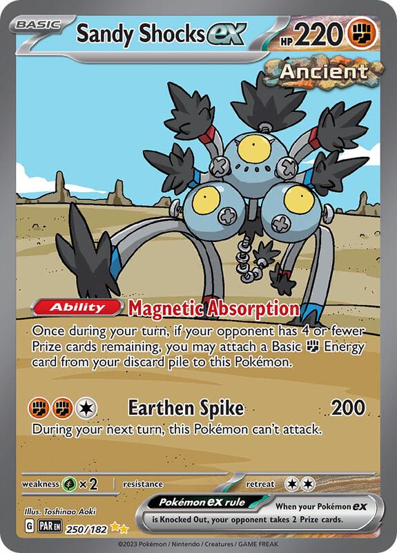 Sandy Shocks ex Pokemon card from SV04: Paradox Rift