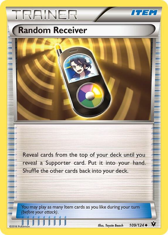 Random Receiver Pokemon card from XY - Fates Collide