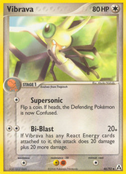 Vibrava Pokemon card from EX Legend Maker