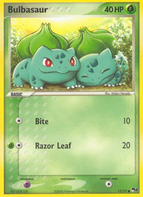 Bulbasaur Pokemon card from POP Series 2