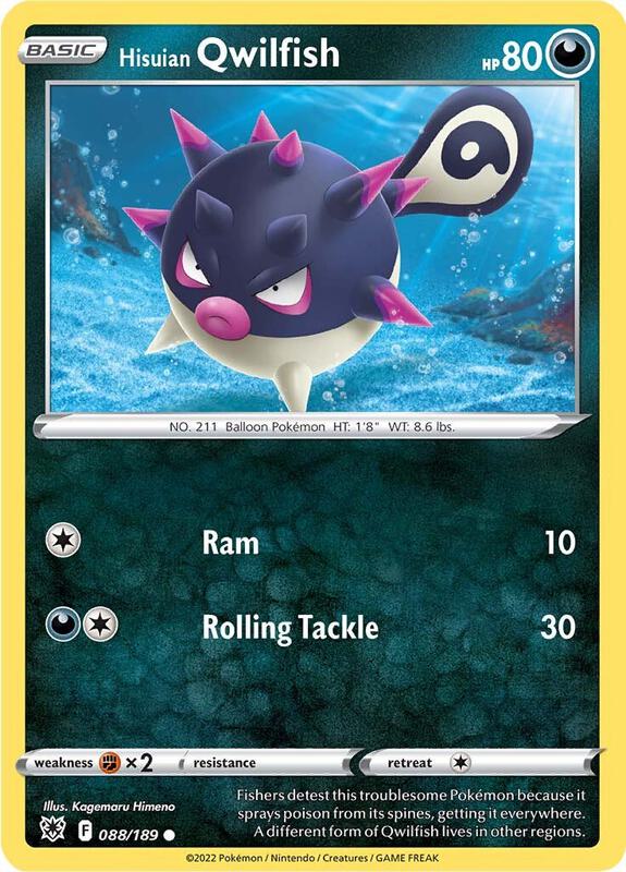Hisuian Qwilfish (88) Pokemon card from SWSH10: Astral
