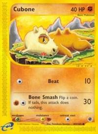 Cubone Pokemon card from Expedition