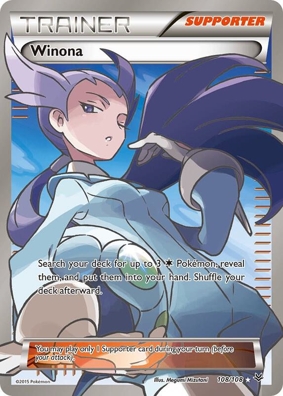 Winona (108 Full Art) Pokemon card from XY - Roaring Skies