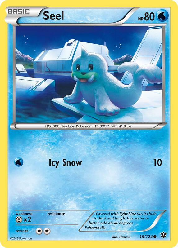 Seel Pokemon card from XY - Fates Collide