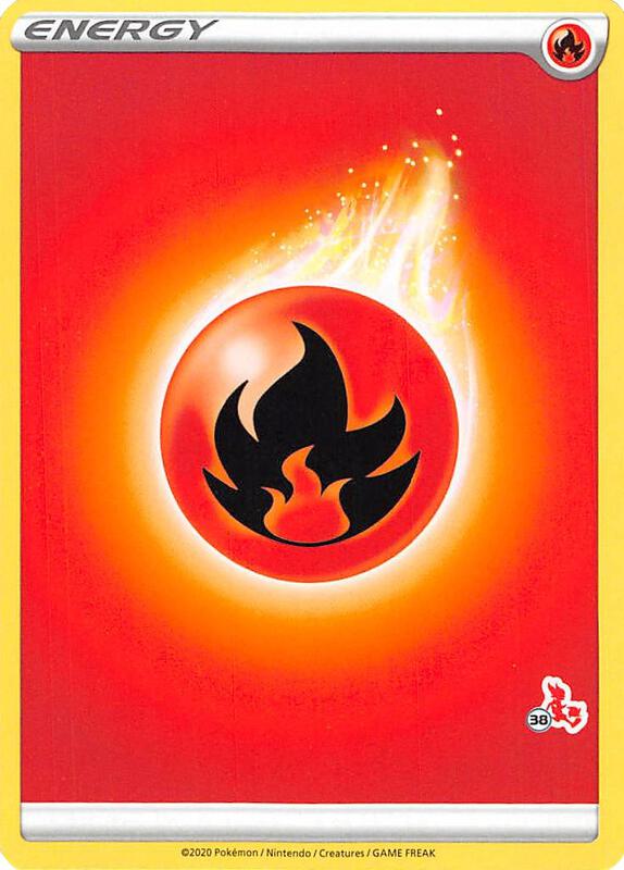 Fire Energy (#38 Cinderace Stamped) Pokemon card from Battle Academy 2022