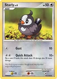 Starly Pokemon card from Diamond and Pearl