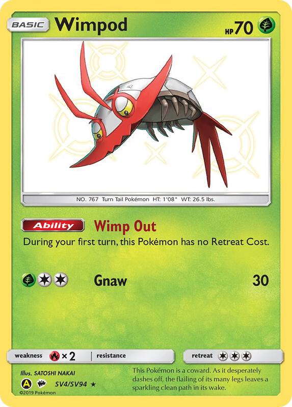Wimpod Pokemon card from Hidden Fates: Shiny Vault