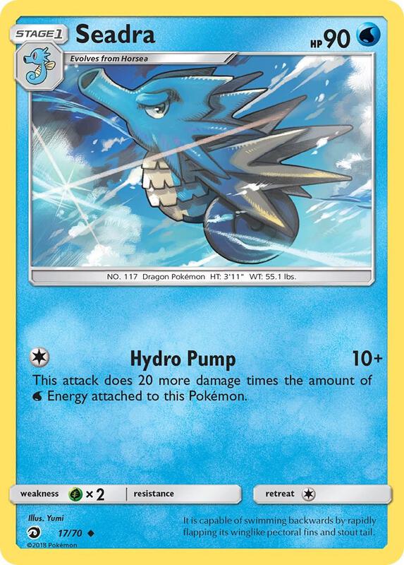 Seadra Pokemon card from Dragon Majesty