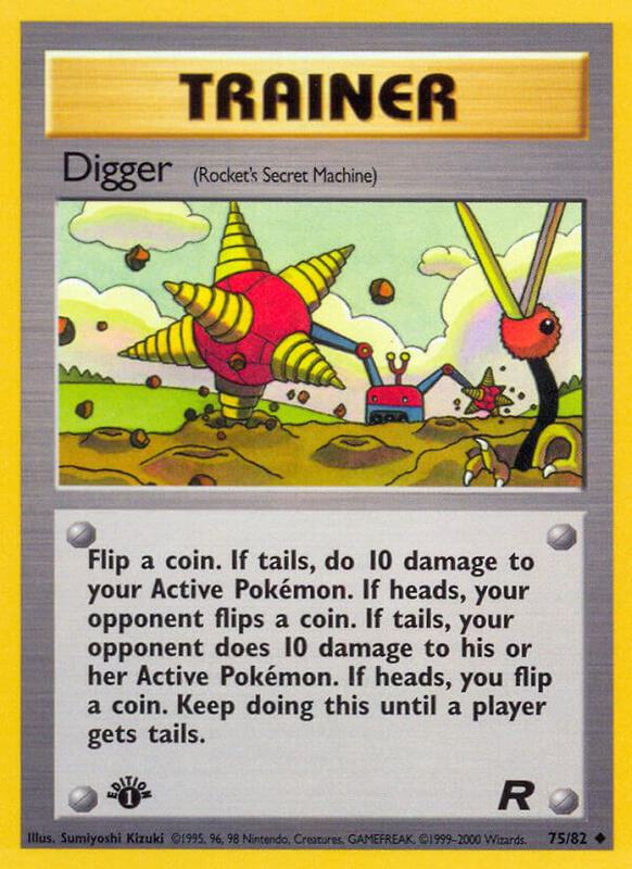Digger (Rocket's Secret Machine) Pokemon card from Team Rocket