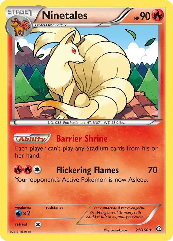 Ninetales Pokemon card from XY - Primal Clash