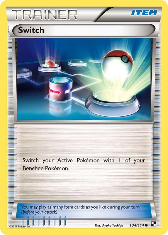 Switch Pokemon card from Black and White