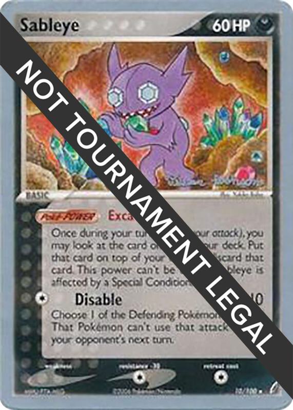 Sableye - 2008 (Tristan Robinson) Pokemon card from World Championship Decks