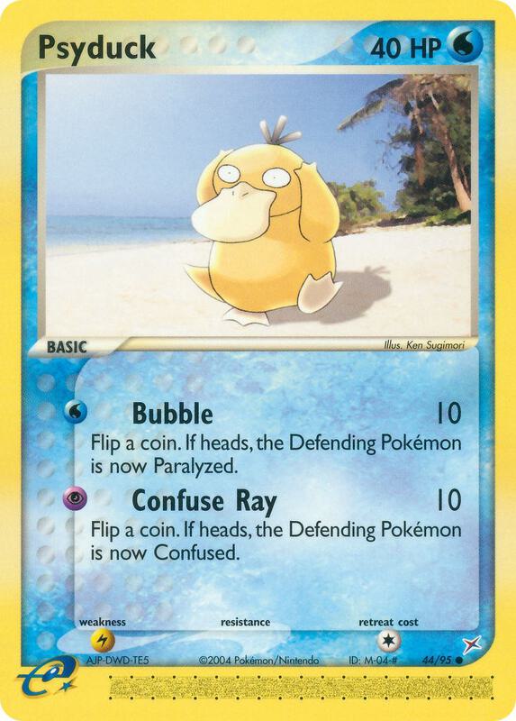 Psyduck Pokemon card from Team Magma vs Team Aqua