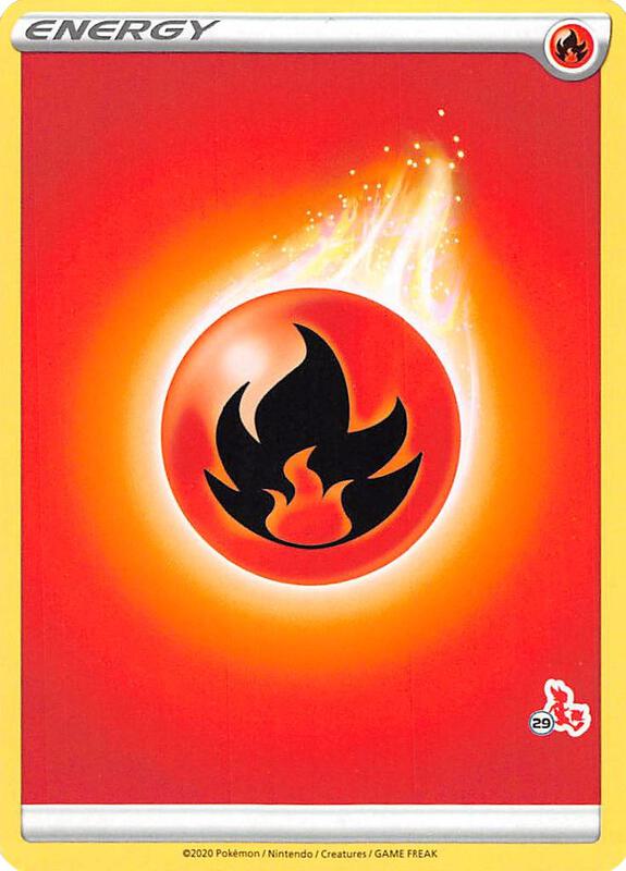 Fire Energy (#29 Cinderace Stamped) Pokemon card from Battle Academy 2022