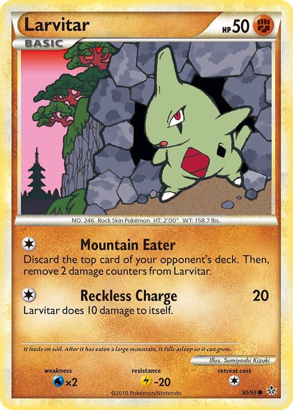 Larvitar (50) Pokemon card from Unleashed