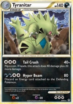 Tyranitar Pokemon card from Unleashed