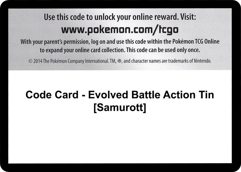 Code Card - Evolved Battle Action Tin [Samurott] Pokemon card from Emerging Powers