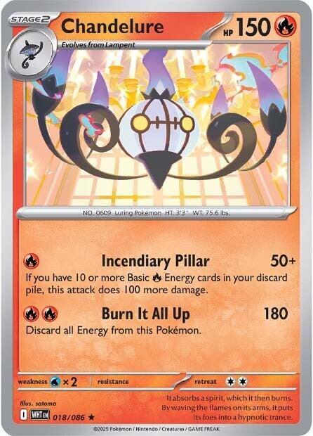 Chandelure Pokemon card from SV: White Flare